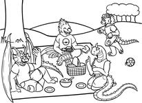 lineart scene (coloring page)